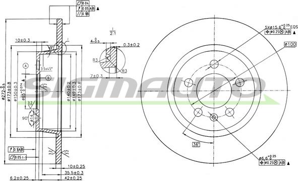 SIGMAUTO DBC691S - Brake Disc autospares.lv