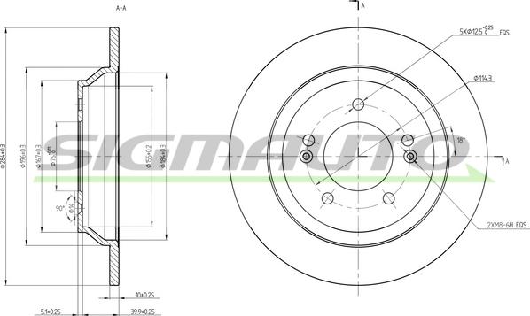 SIGMAUTO DBC608S - Brake Disc autospares.lv