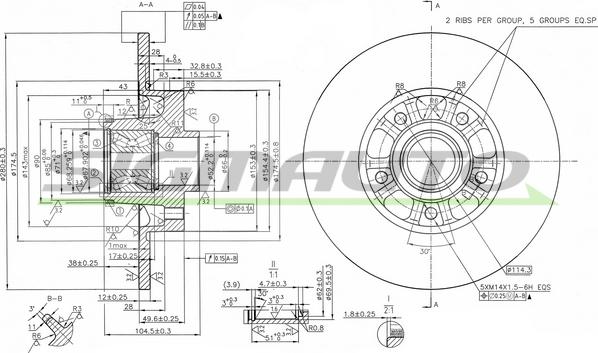 SIGMAUTO DBC602S - Brake Disc autospares.lv