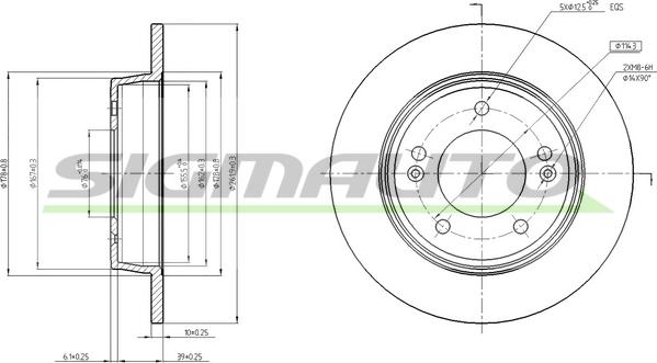 SIGMAUTO DBC193S - Brake Disc autospares.lv