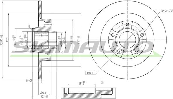 SIGMAUTO DBC185S - Brake Disc autospares.lv