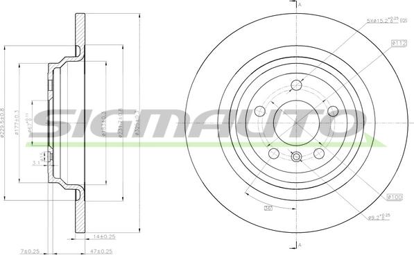 SIGMAUTO DBC204S - Brake Disc autospares.lv