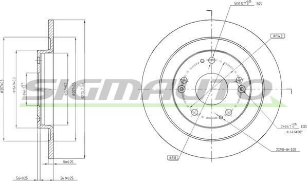 SIGMAUTO DBC208S - Brake Disc autospares.lv