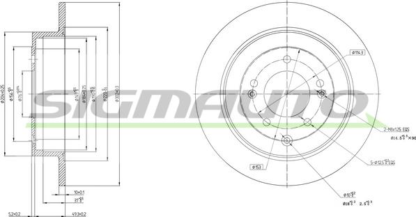 SIGMAUTO DBC772S - Brake Disc autospares.lv