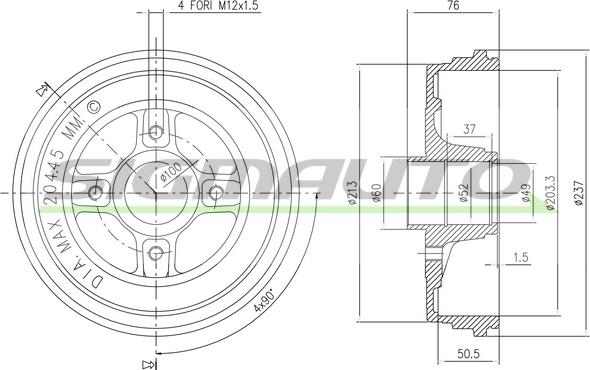 SIGMAUTO DR5652 - Brake Drum autospares.lv