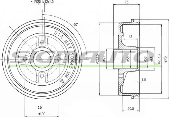 SIGMAUTO DR5391 - Brake Drum autospares.lv