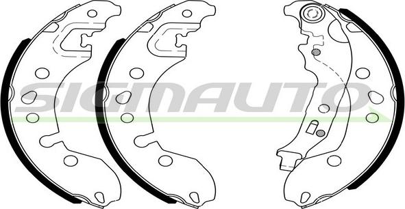 SIGMAUTO SFA448 - Brake Shoe Set autospares.lv