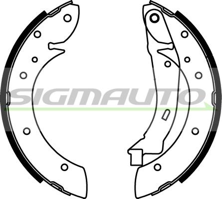SIGMAUTO SFA106 - Brake Shoe Set autospares.lv