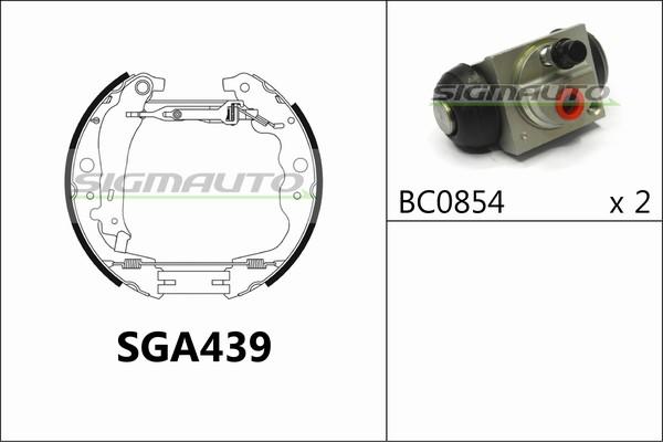 SIGMAUTO SGA439 - Brake Shoe Set autospares.lv