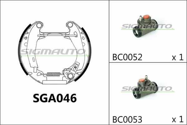 SIGMAUTO SGA046 - Brake Shoe Set autospares.lv