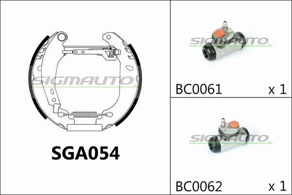 SIGMAUTO SGA054 - Brake Shoe Set autospares.lv