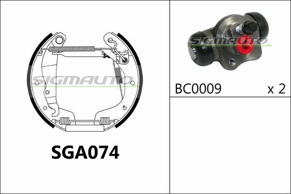 SIGMAUTO SGA074 - Brake Shoe Set autospares.lv