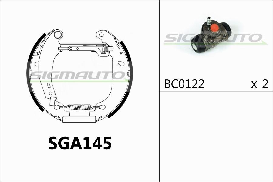 SIGMAUTO SGA145 - Brake Shoe Set autospares.lv
