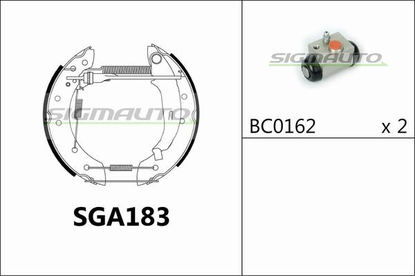 SIGMAUTO SGA183 - Brake Shoe Set autospares.lv