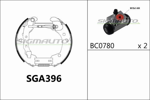 SIGMAUTO SGA396 - Brake Shoe Set autospares.lv