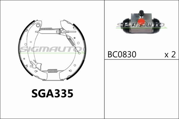 SIGMAUTO SGA335 - Brake Shoe Set autospares.lv