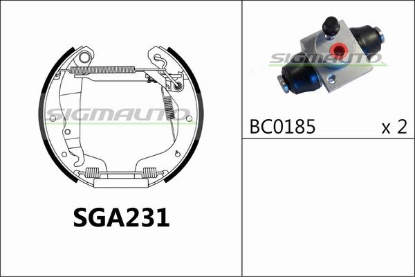 SIGMAUTO SGA231 - Brake Shoe Set autospares.lv