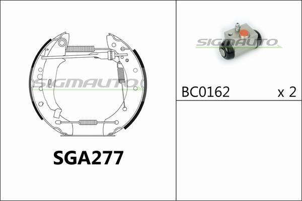 SIGMAUTO SGA277 - Brake Shoe Set autospares.lv