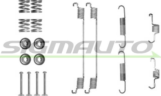 SIGMAUTO SK0889 - Accessory Kit, brake shoes autospares.lv