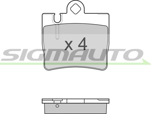 SIGMAUTO SPA999 - Brake Pad Set, disc brake autospares.lv