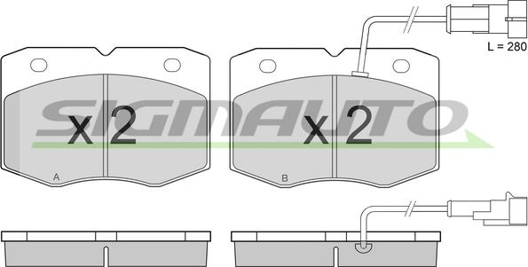 SIGMAUTO SPA949 - Brake Pad Set, disc brake autospares.lv