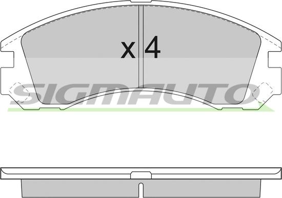 SIGMAUTO SPA953 - Brake Pad Set, disc brake autospares.lv