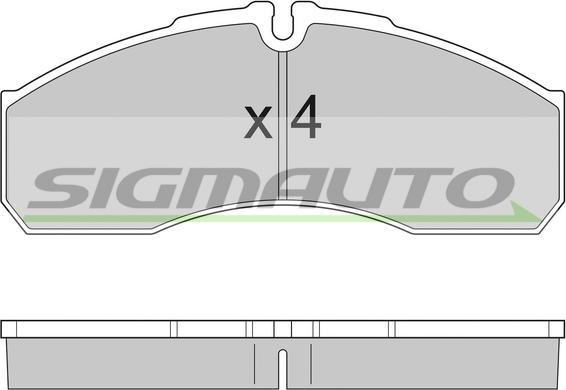 SIGMAUTO SPA952 - Brake Pad Set, disc brake autospares.lv