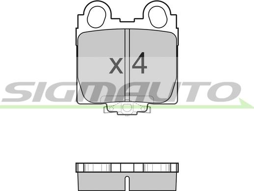 SIGMAUTO SPA962 - Brake Pad Set, disc brake autospares.lv