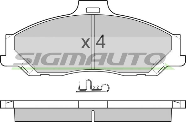 SIGMAUTO SPA905 - Brake Pad Set, disc brake autospares.lv