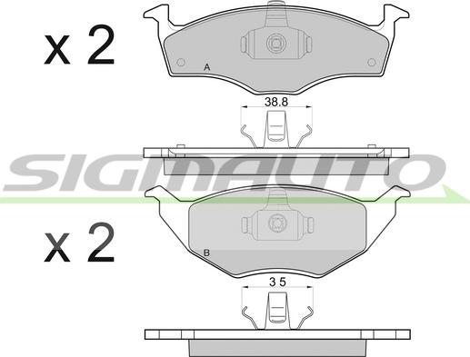 SIGMAUTO SPA914 - Brake Pad Set, disc brake autospares.lv