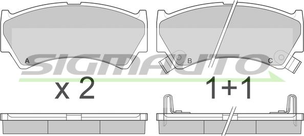 SIGMAUTO SPA913 - Brake Pad Set, disc brake autospares.lv