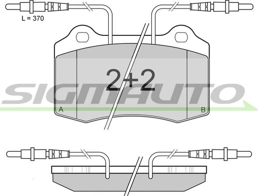 SIGMAUTO SPA985 - Brake Pad Set, disc brake autospares.lv