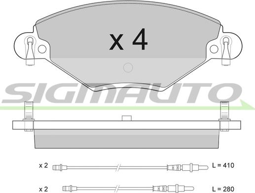 SIGMAUTO SPA939 - Brake Pad Set, disc brake autospares.lv