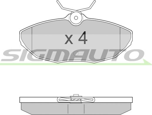 SIGMAUTO SPA934 - Brake Pad Set, disc brake autospares.lv