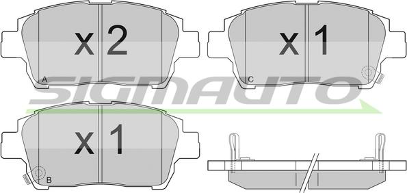 SIGMAUTO SPA931 - Brake Pad Set, disc brake autospares.lv