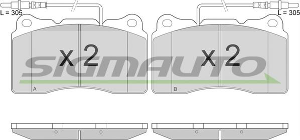 SIGMAUTO SPA924 - Brake Pad Set, disc brake autospares.lv