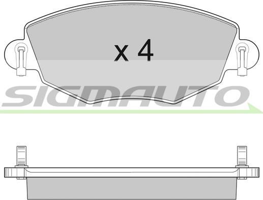 SIGMAUTO SPA926 - Brake Pad Set, disc brake autospares.lv