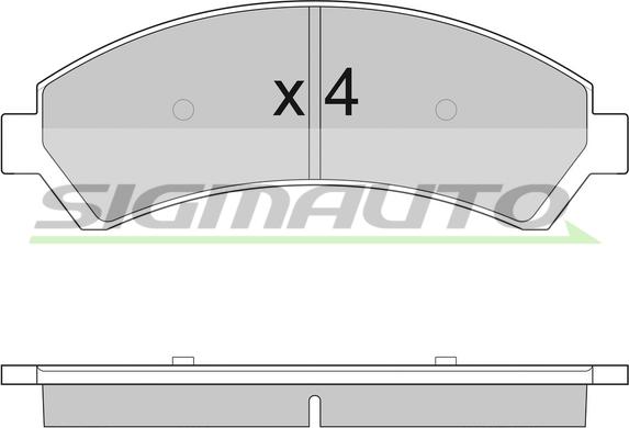 SIGMAUTO SPA920 - Brake Pad Set, disc brake autospares.lv