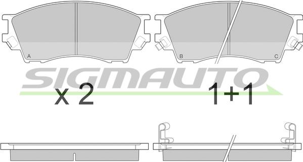 SIGMAUTO SPA923 - Brake Pad Set, disc brake autospares.lv