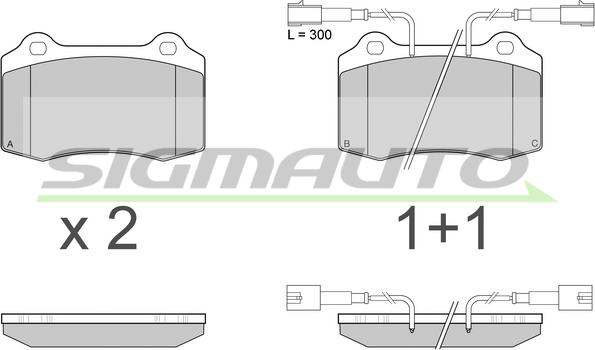 SIGMAUTO SPA979 - Brake Pad Set, disc brake autospares.lv