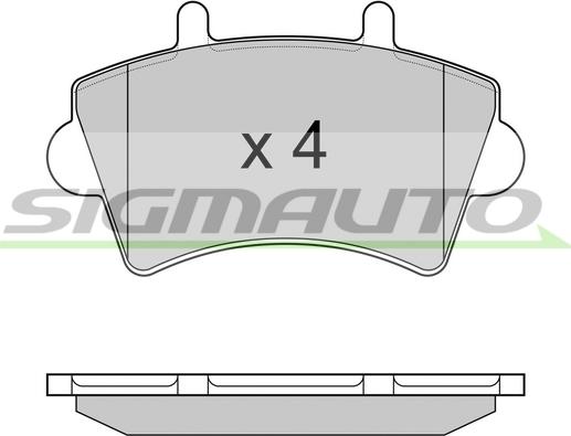 SIGMAUTO SPA975TR - Brake Pad Set, disc brake autospares.lv