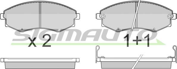 SIGMAUTO SPA494 - Brake Pad Set, disc brake autospares.lv