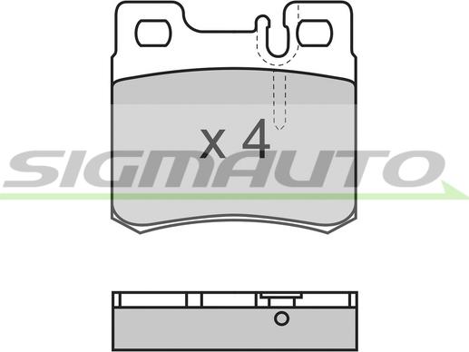 SIGMAUTO SPA495 - Brake Pad Set, disc brake autospares.lv