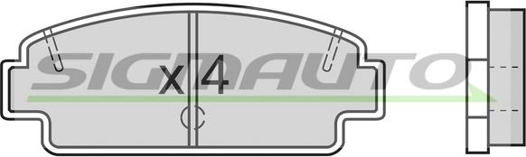 SIGMAUTO SPA492 - Brake Pad Set, disc brake autospares.lv