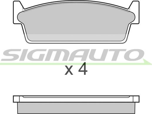 SIGMAUTO SPA440 - Brake Pad Set, disc brake autospares.lv