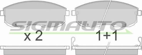 SIGMAUTO SPA443 - Brake Pad Set, disc brake autospares.lv