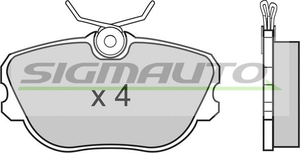 SIGMAUTO SPA452 - Brake Pad Set, disc brake autospares.lv