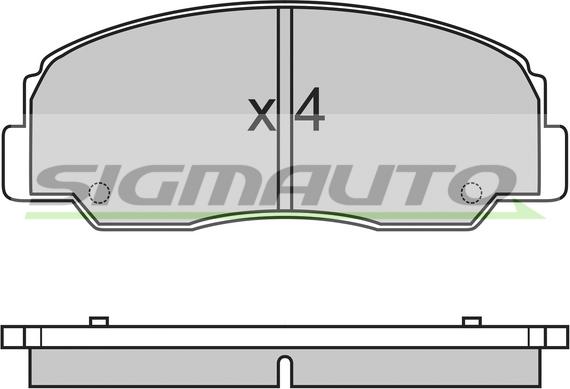 SIGMAUTO SPA461 - Brake Pad Set, disc brake autospares.lv