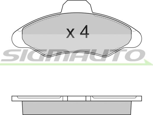 SIGMAUTO SPA462 - Brake Pad Set, disc brake autospares.lv