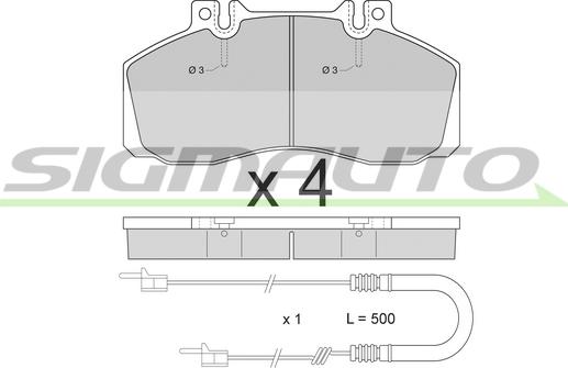 SIGMAUTO SPA409 - Brake Pad Set, disc brake autospares.lv